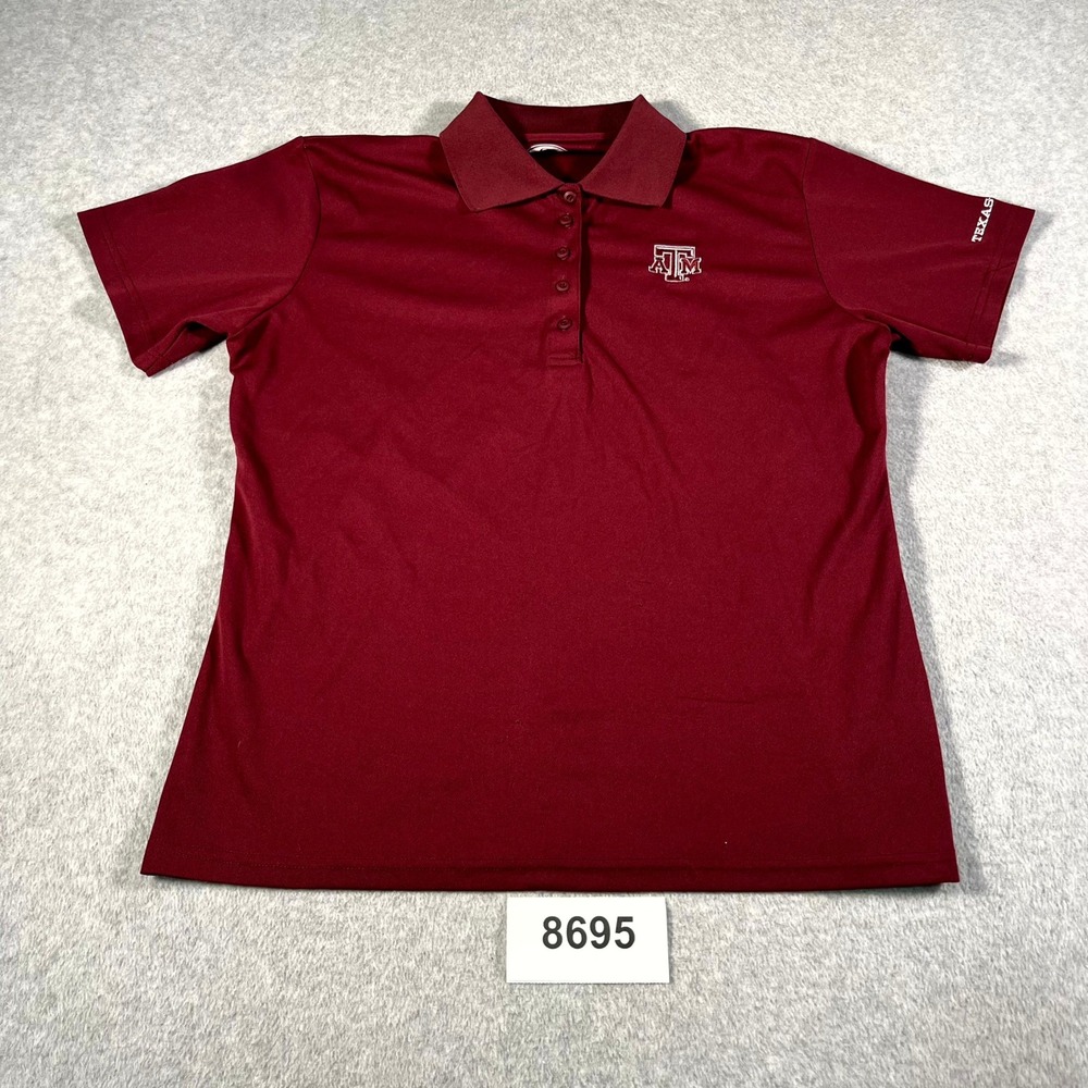 Texas A&M Aggies Polo Shirt Mens XL Maroon C.C. Creations NCAA American Football